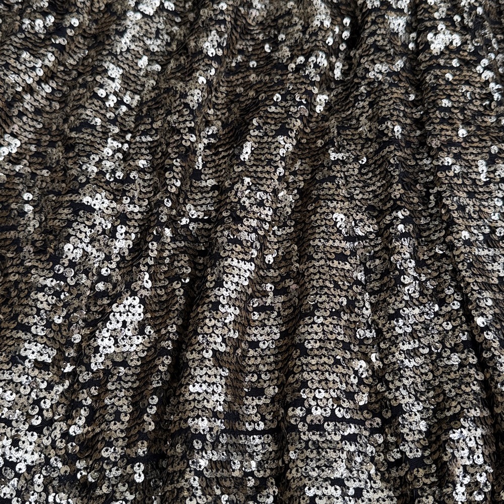 Anthropologie Plus size 1X Black and Gold Sequin Skirt NWT - Picture 3 of 6